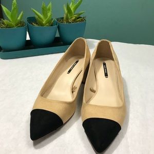 Zara cap toe pumps